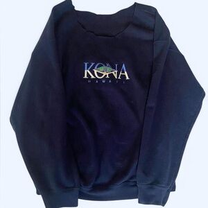 Vintage 90s Kona Hawaii Navy Crewneck